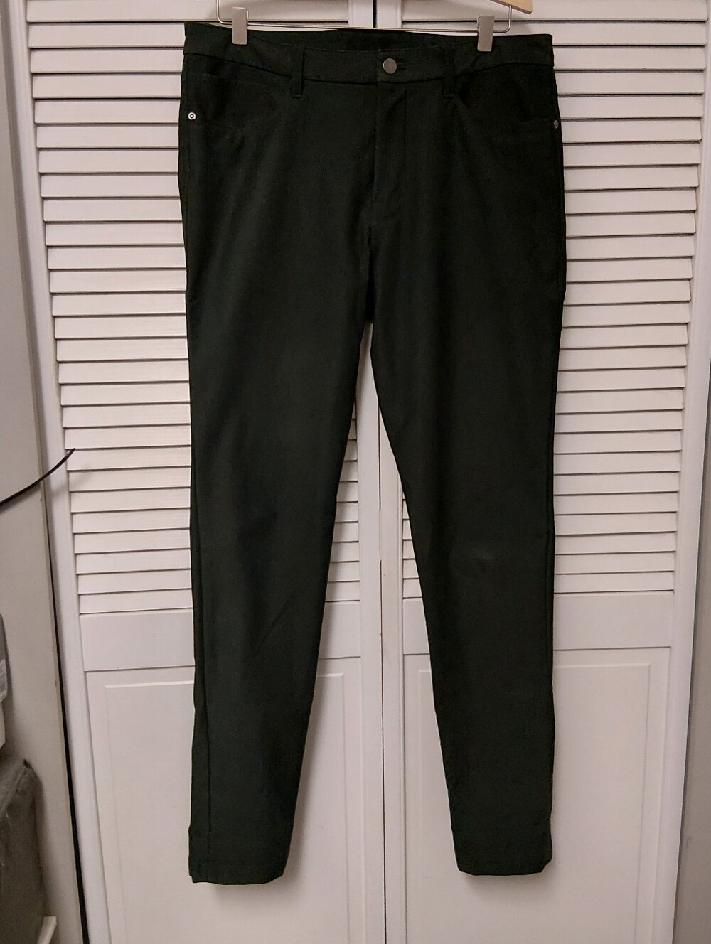 lululemon athletica Dark Green Cotton Performance Trousers